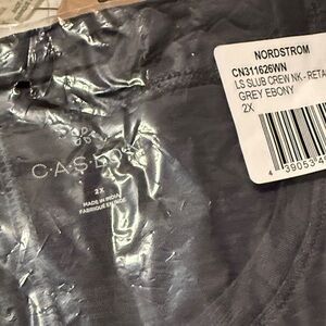 Nordstrom Caslon Ebony Crew Neck Top